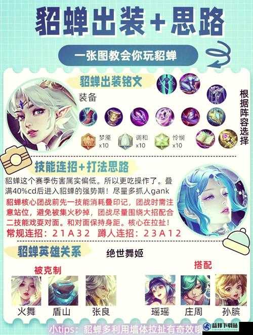 王者荣耀S9貂蝉铭文搭配 S9赛季貂蝉铭文怎么搭配